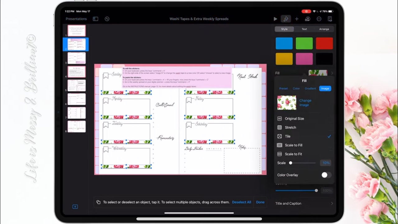 How to Edit Digital Planner Stickers & Weekly Spreads in Keynote (iPad & MAC computer)