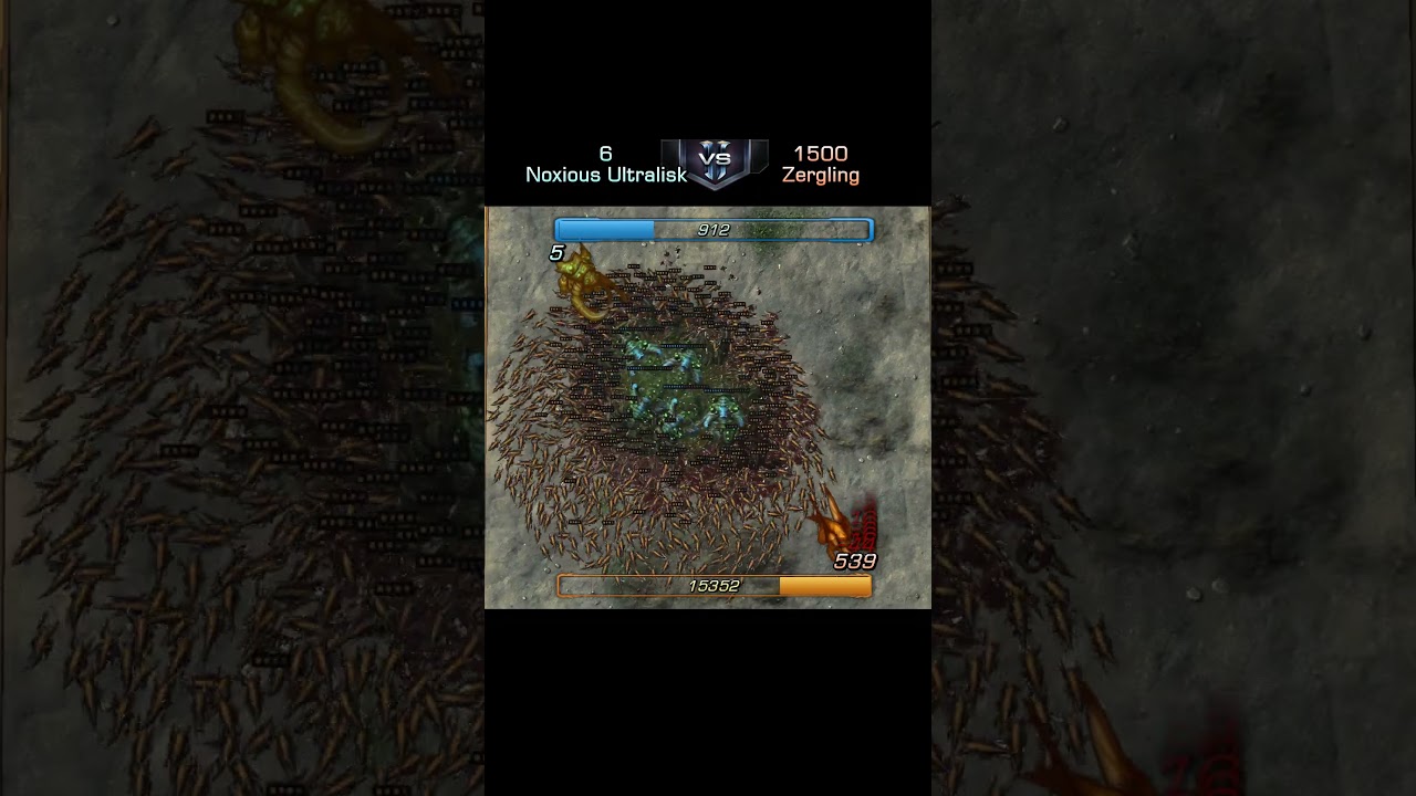6 Noxious Ultralisks vs 1,500 Zerglings