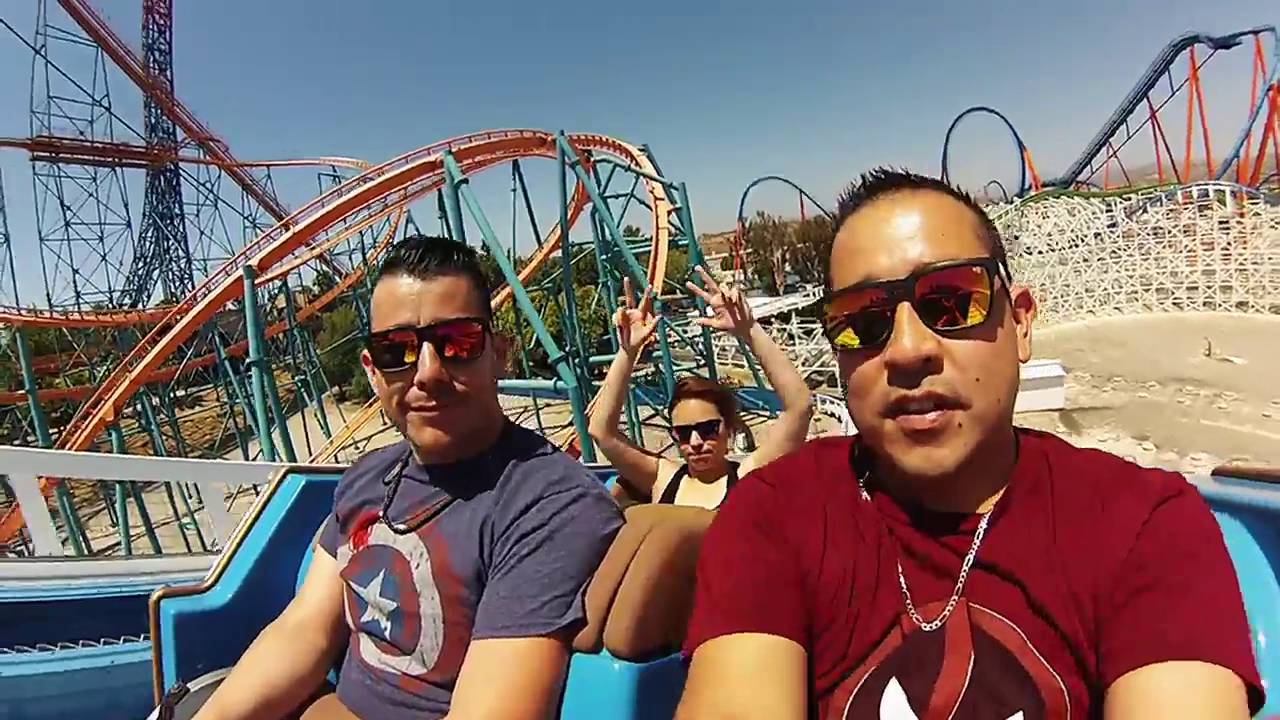 Our Reaction riding Twisted Colossus at Six flags Magic Mountain