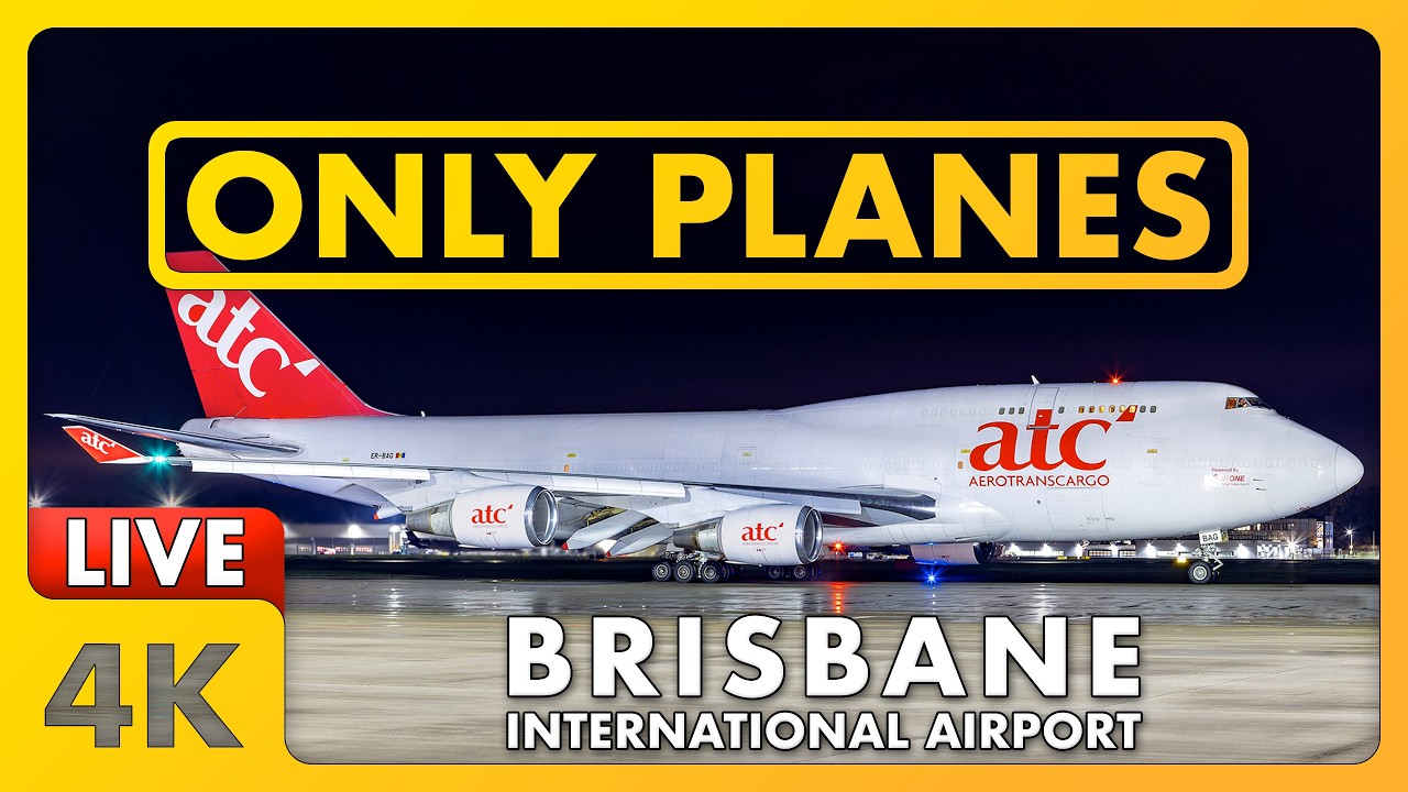 🔴 AirOne 747F & Luftwaffe A350 @ Brisbane Airport w/ James & Matty + ATC ✈️