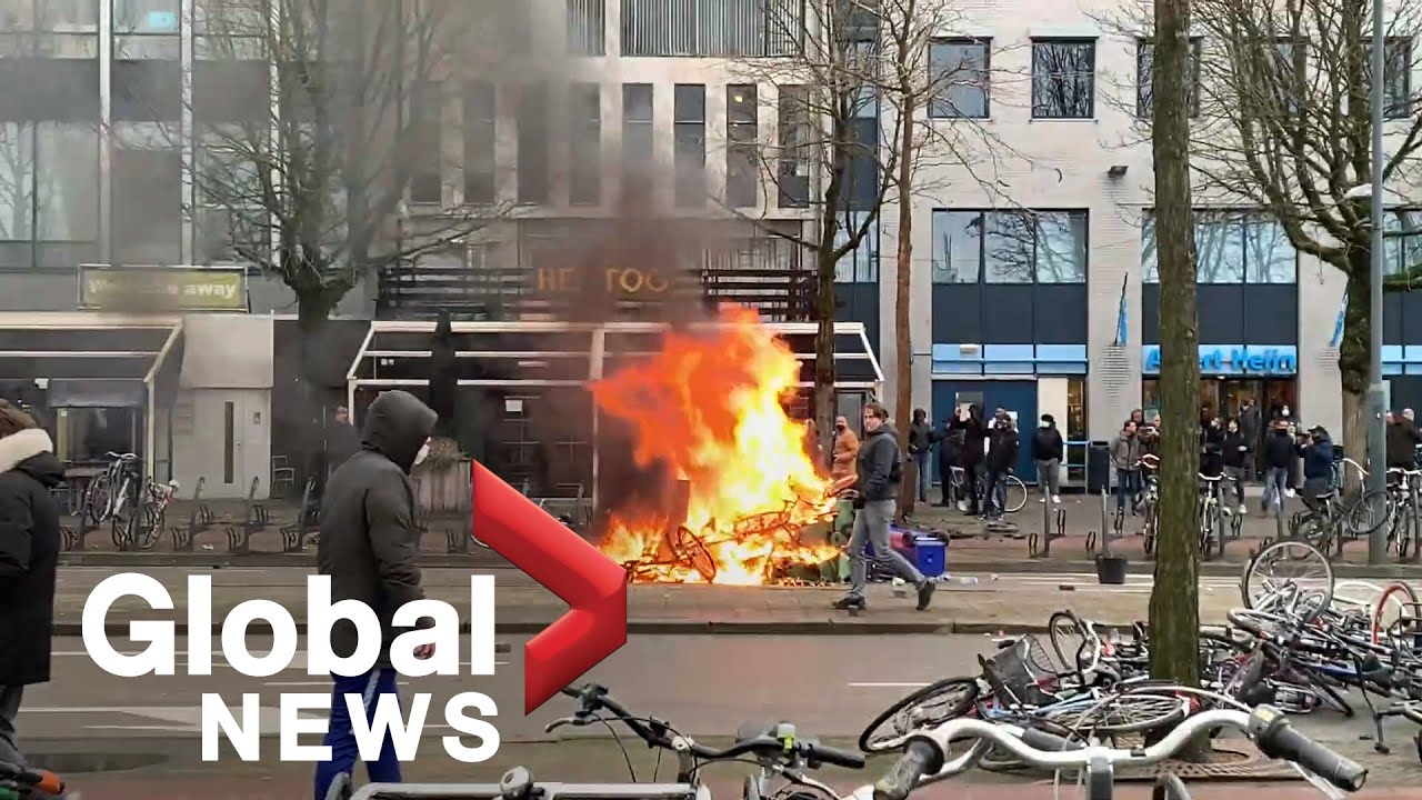 Coronavirus: Anti-lockdown riots in the Netherlands continue for 3rd night as PM condemns violence