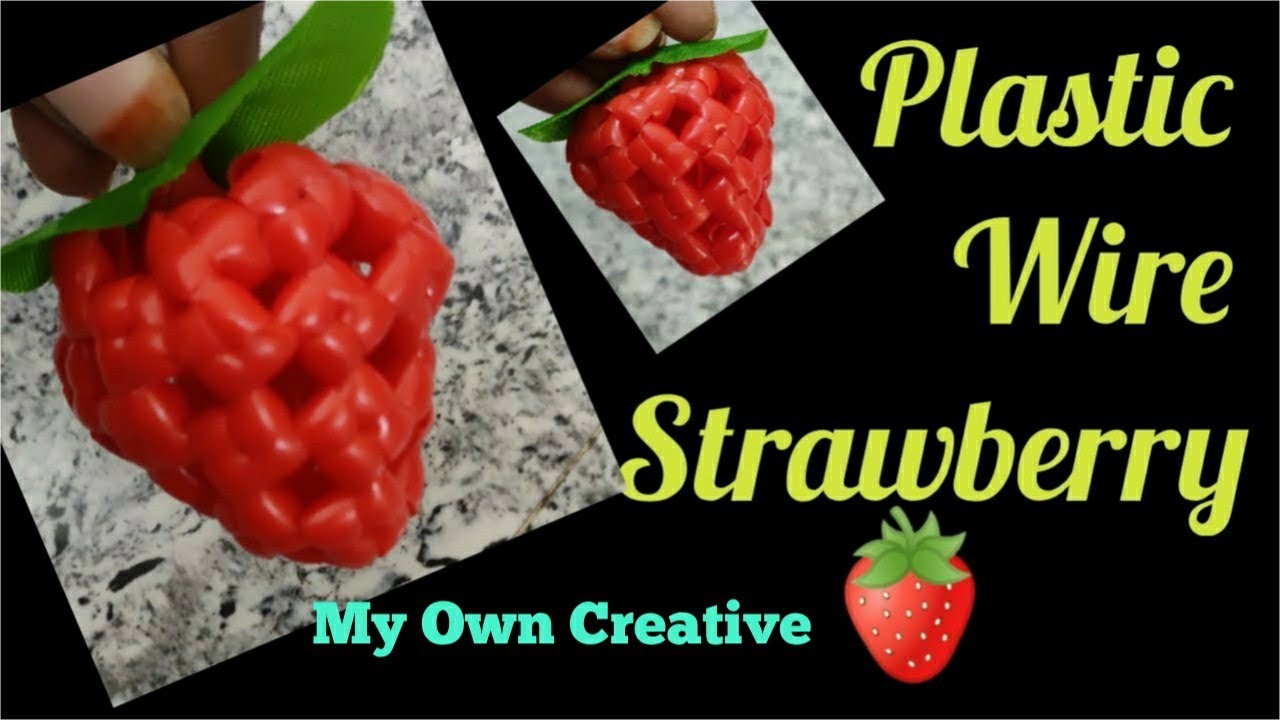 Plastic Wire Strawberry Making  / Strawberry..!
