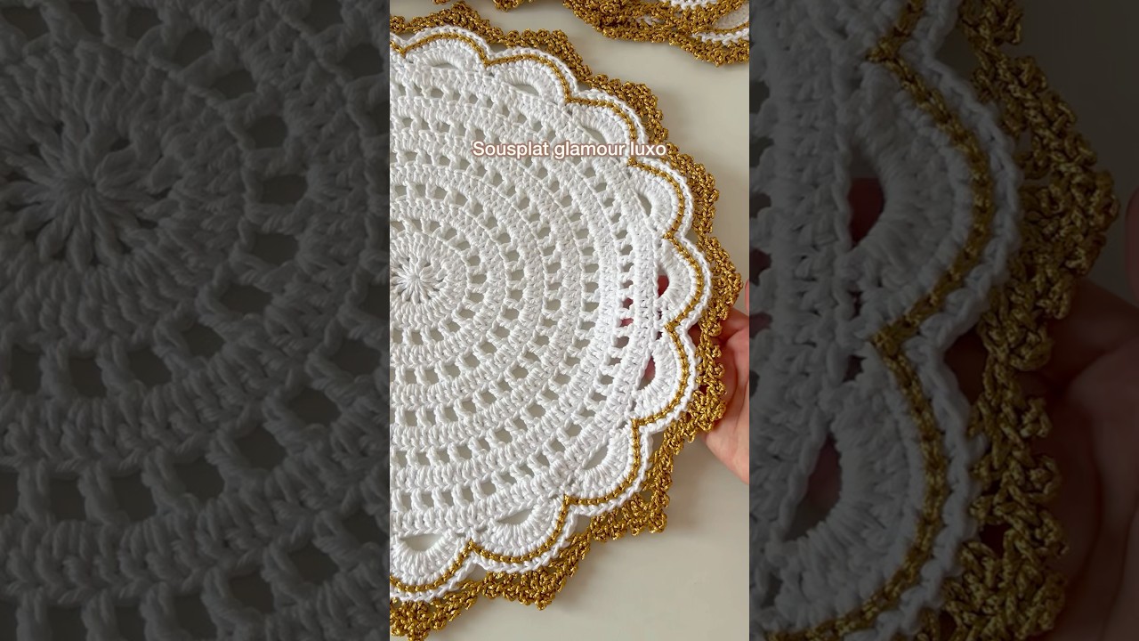 Clica no texto acima ⬆️ Sousplat de croche glamour luxo passo a passo Sousplat lovely de croche