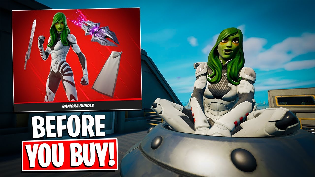 *NEW* GAMORA BUNDLE Gameplay + Combos! Before You Buy (Fortnite Battle Royale)