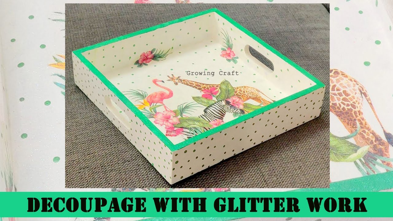 Tray Easy Decoupage Art tutorihow to best decoupage on tray with napkin - diy home decor ideas DIY