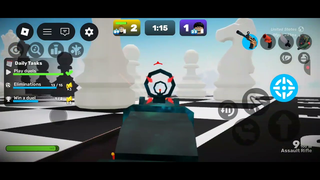 Playing only using a knife and a sniper (Rivals)