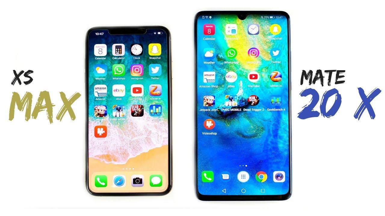 iPhone XS Max vs Huawei Mate 20 X Speed Test!