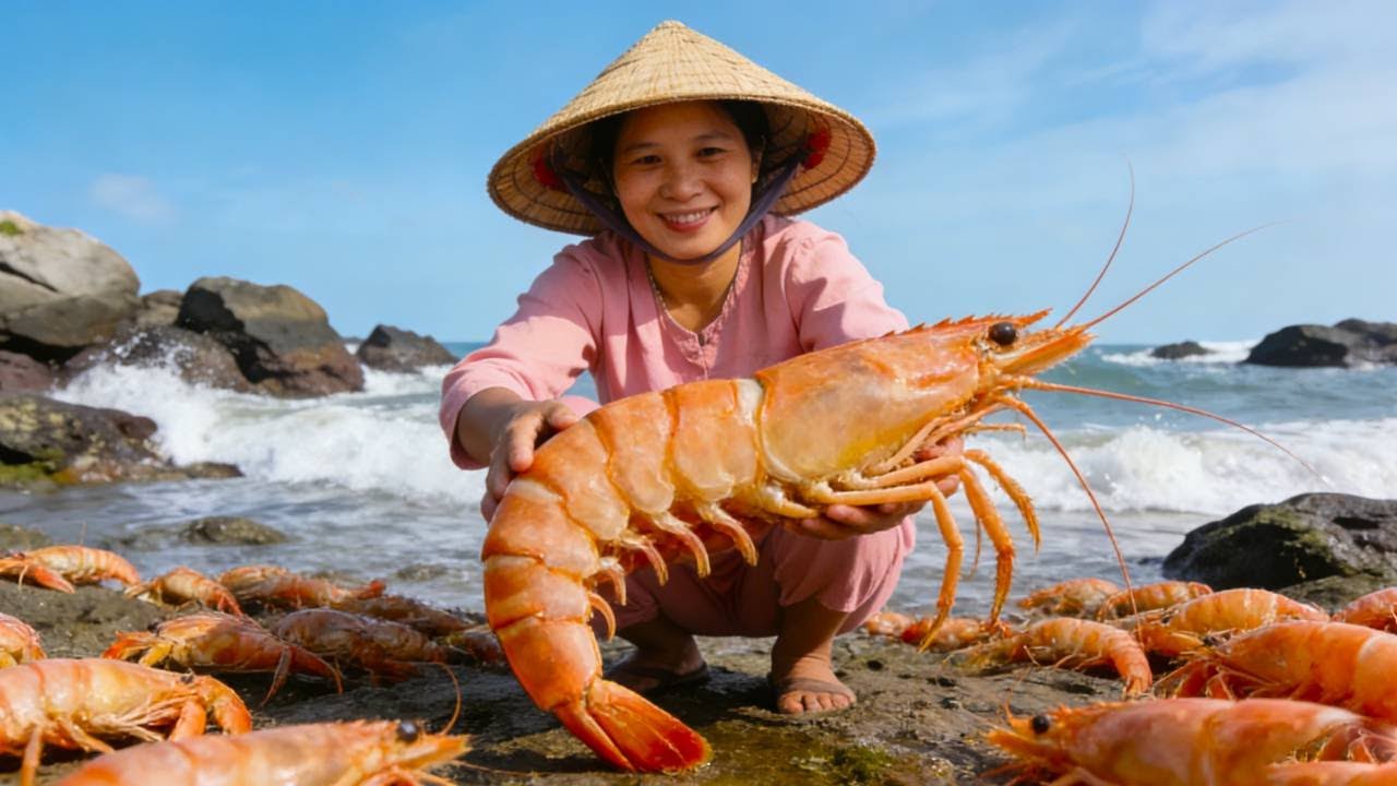 大風天還敢去趕海？阿梅帶抽水機猛抽大坑，200 一斤大貨直接躥出水面