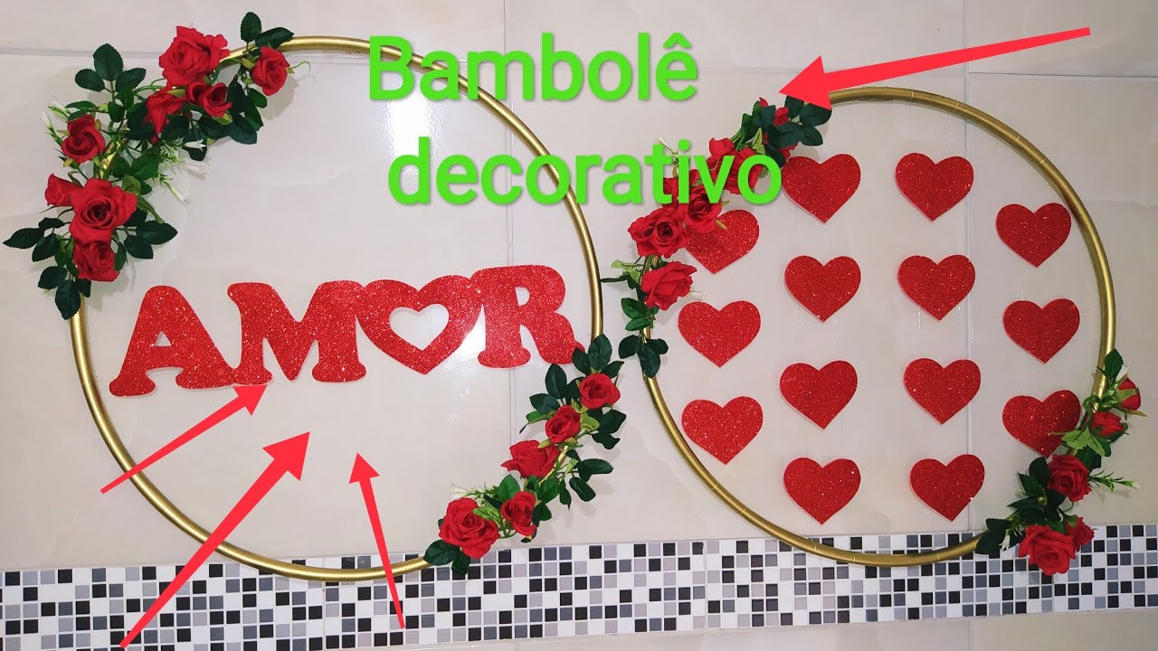 Bambolê decorativo + Molde + Decoração para encontro de casais + como fazer um bambolê 😍