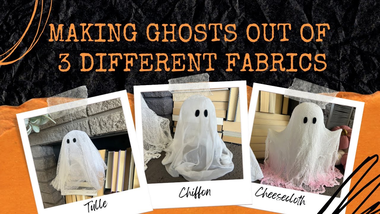 DIY Halloween Ghosts: Comparing Cheesecloth vs. Other Fabrics | Making cute Halloween decor