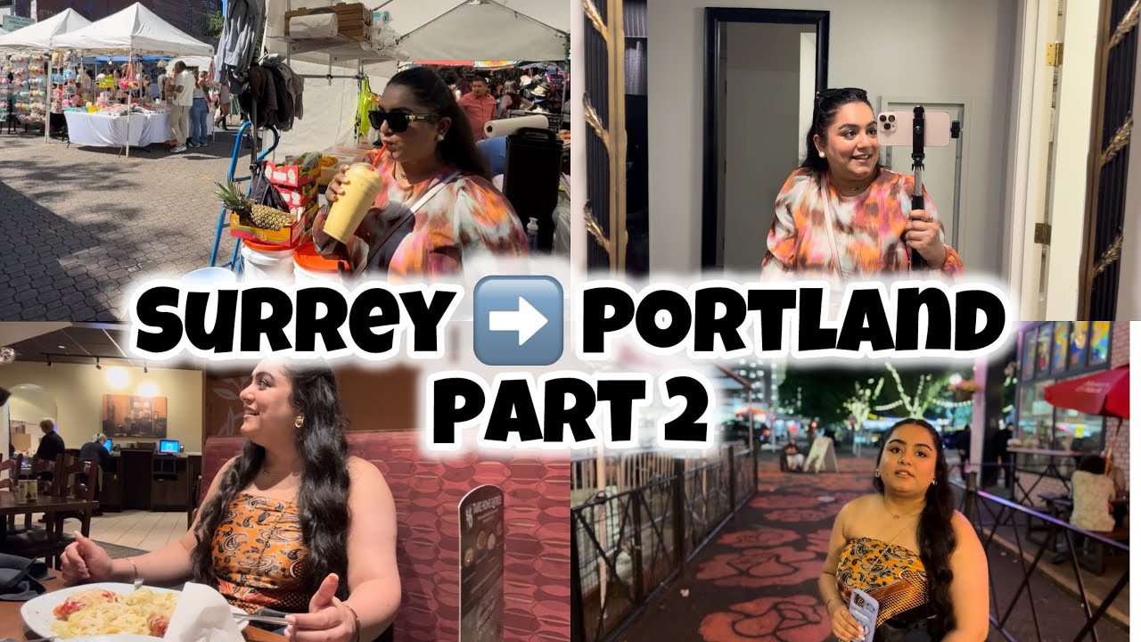 Surrey to Portland Travel Vlog (Part 2) | OUR ROOM TOUR | Saturday Market | Diner at Olive Garden