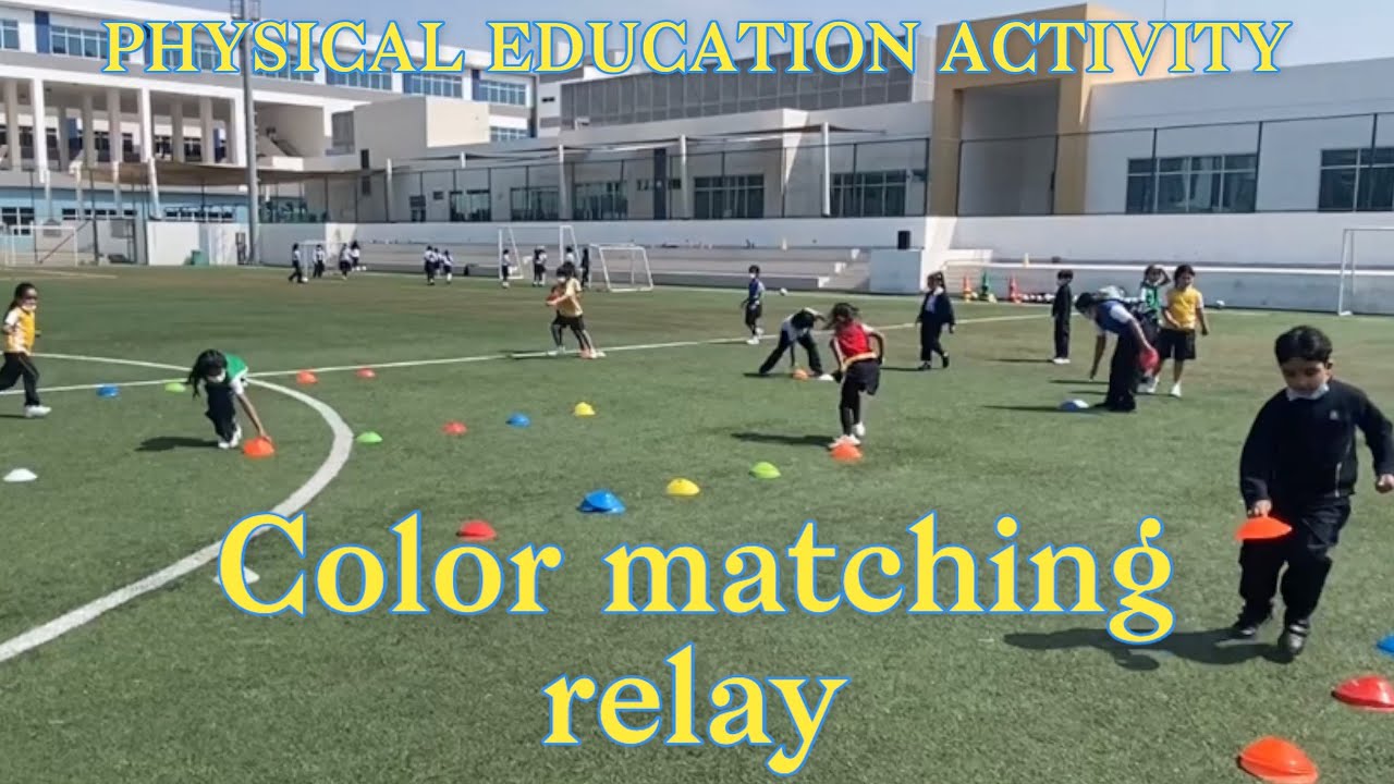 Fun PE activity || match the colour relay || pegames || physedgames