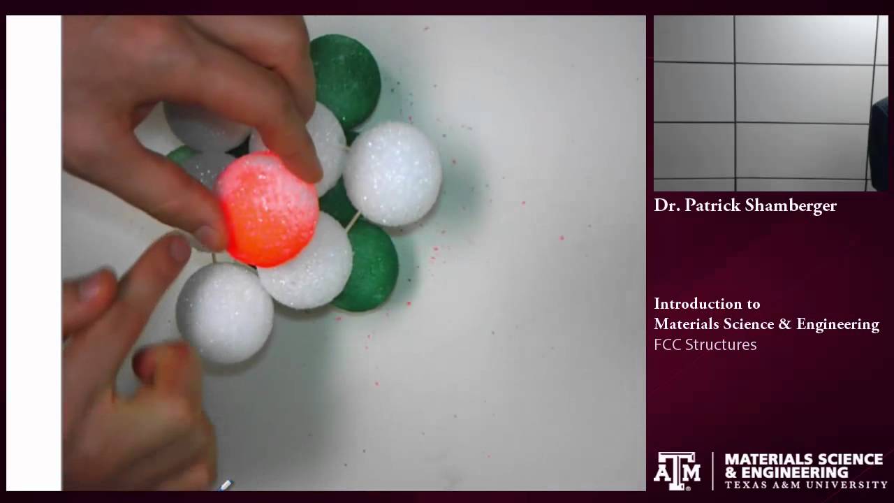 FCC structure {Texas A&M: Intro to Materials}