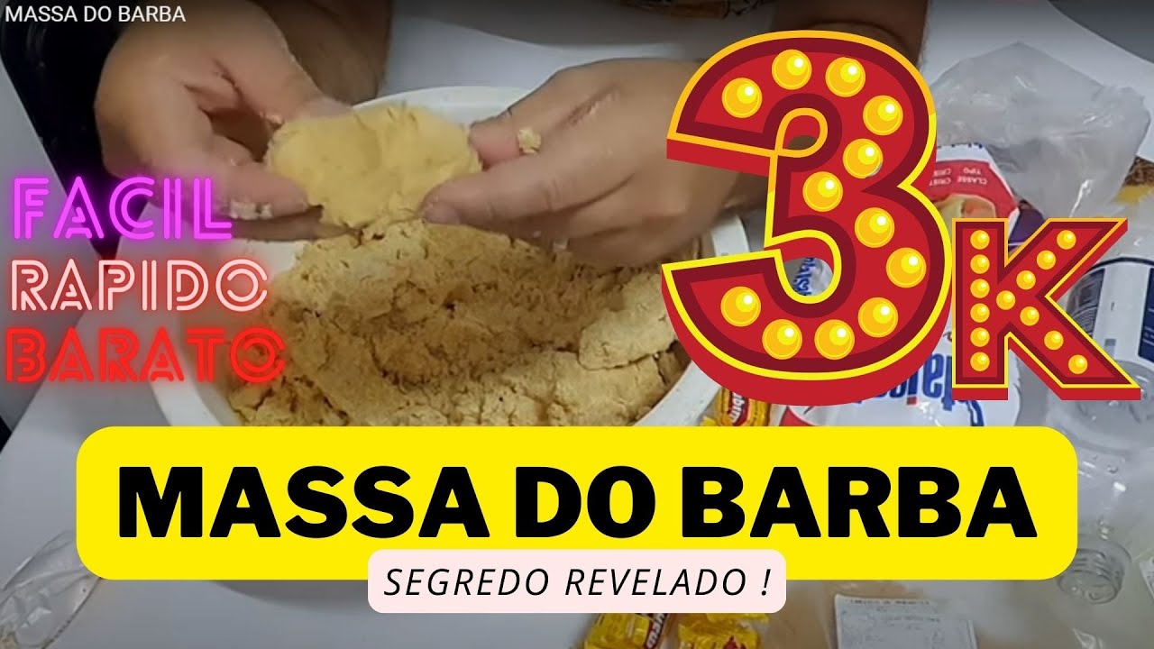 MASSA CHICLETAO DO BARBA - PEGA MUITO !