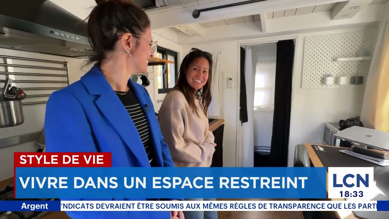 Reportage LCN (TVA) - À vos affaires - Vivre en tiny house | Kimberly Véronneau – KV Conception