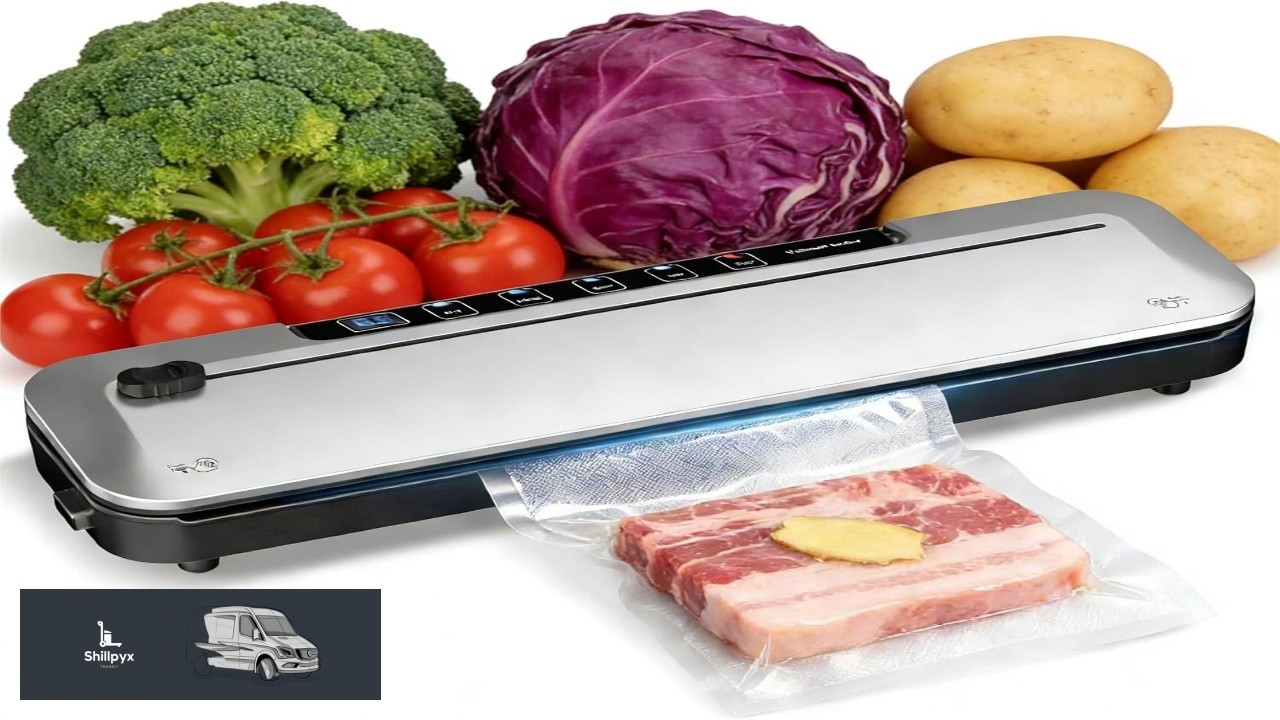 75KPa Vacuum Sealer +10 Bags Cutter 6 in 1 Modes & Timer (Silver)