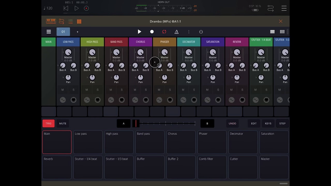 Drambo by BeepStreet - Performance Effects as an Audio Effect Instance