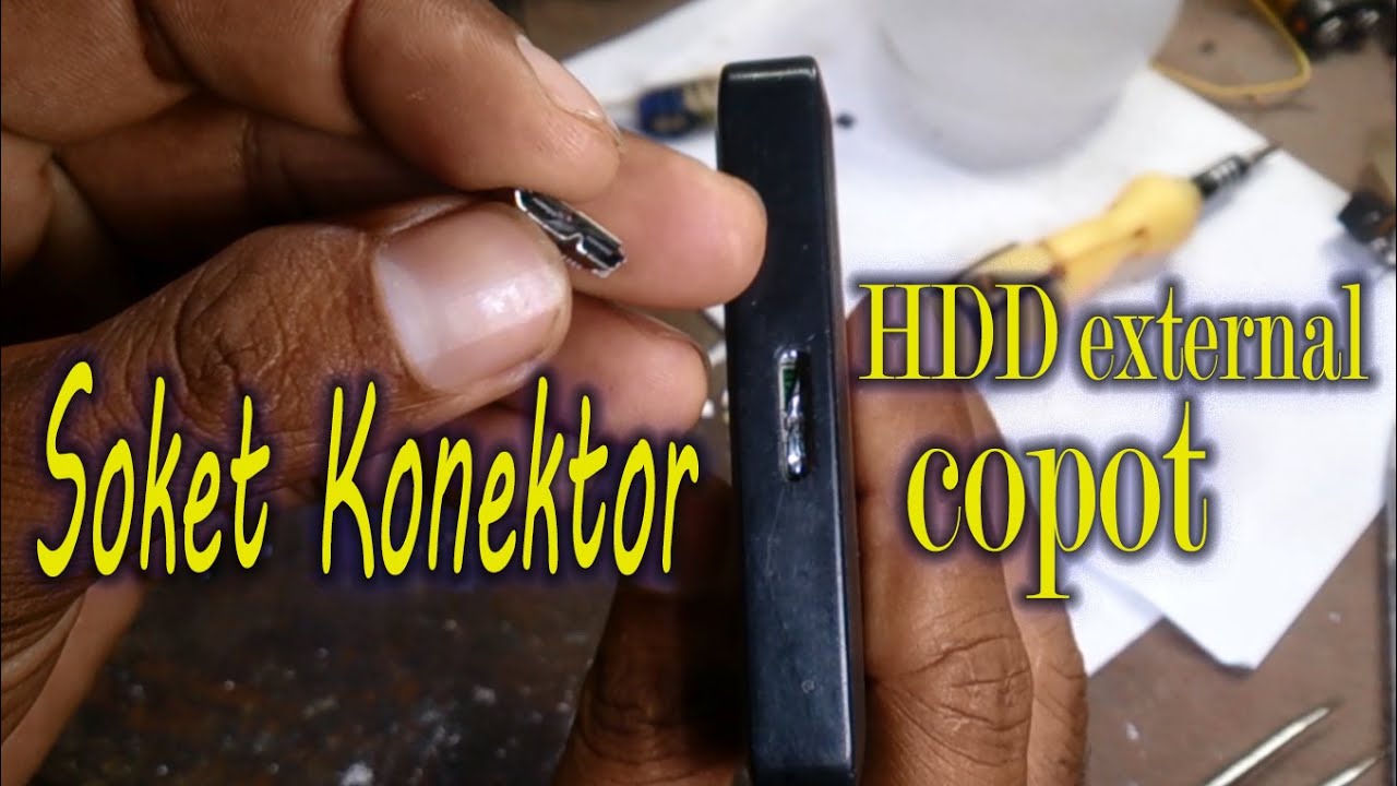 Soket HDD external copot. #projectringan