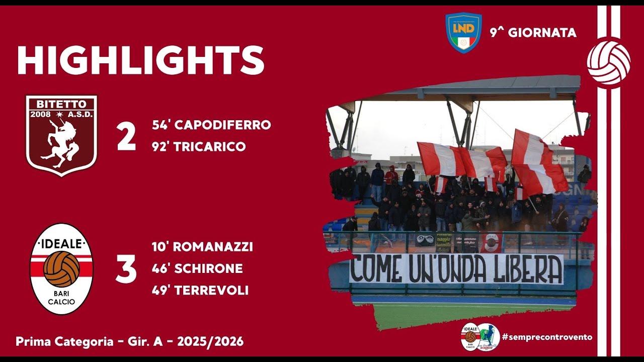 BITETTO 2 - 3 IDEALE BARI