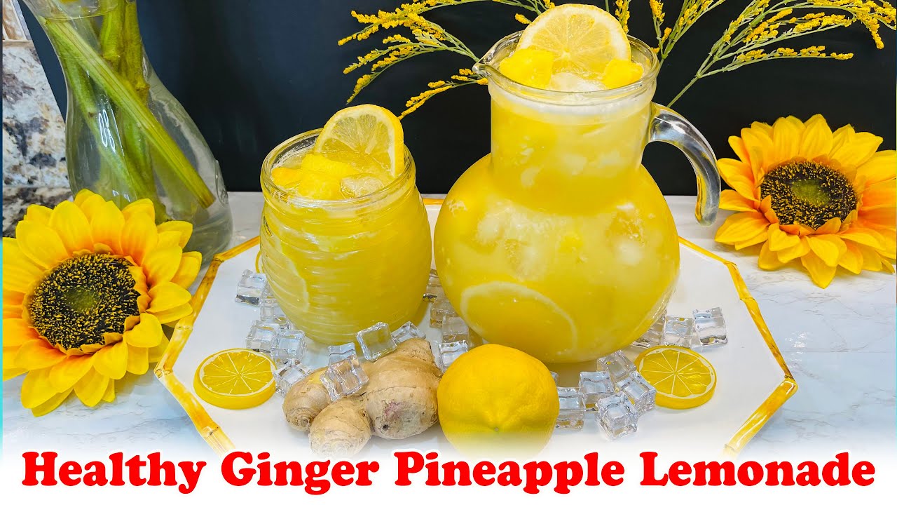 Healthy Ginger Pineapple Lemonade