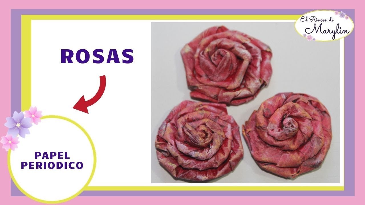 ROSAS DE PAPEL PERIODICO - ROSES newsprint