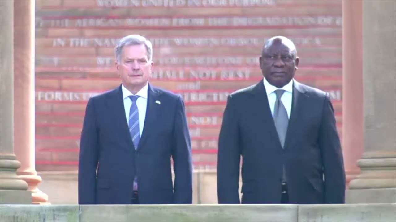 Welcome Ceremony during the Finland State Visit to South Africa