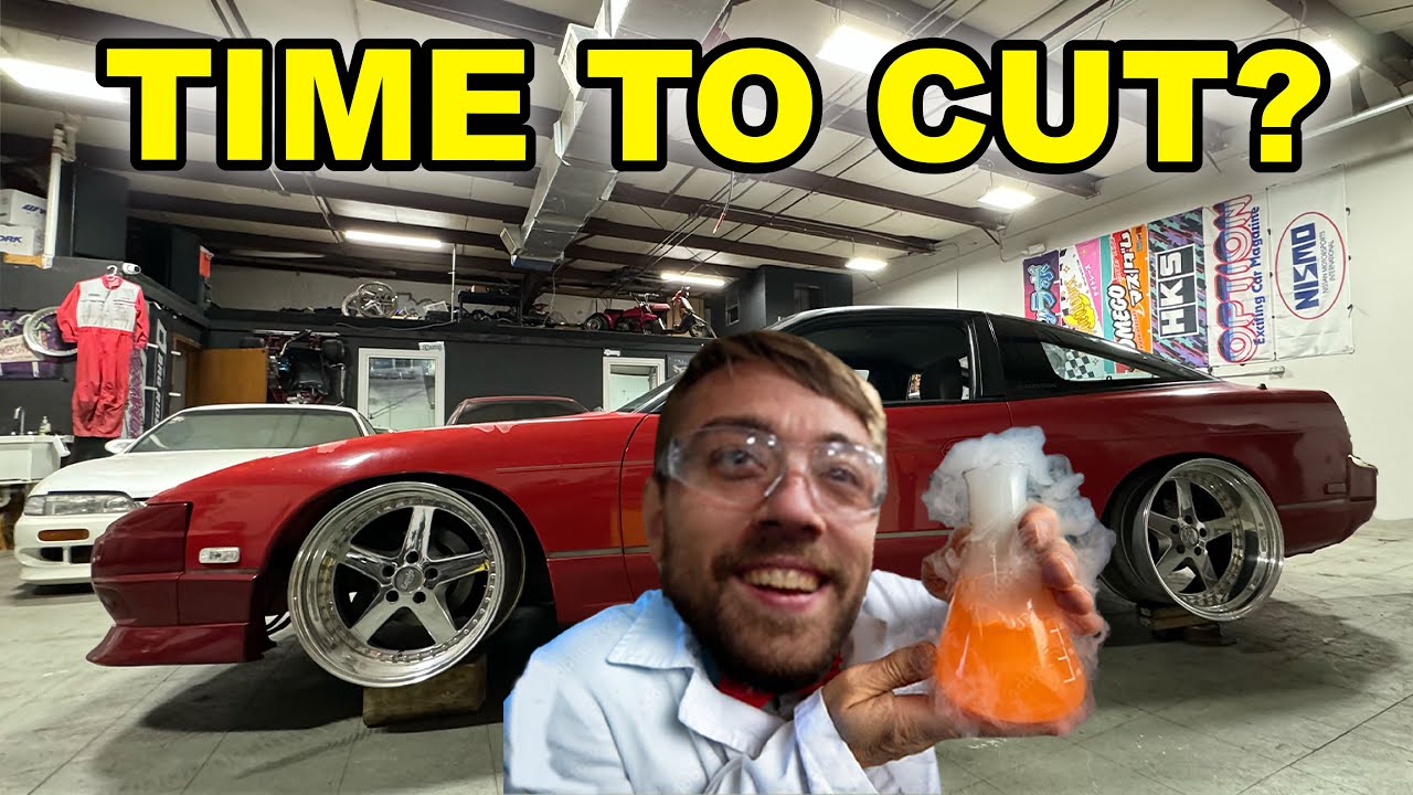 PUTTING 19” WORK Wheels on my 240sx! // Brian Wants To Cut it!