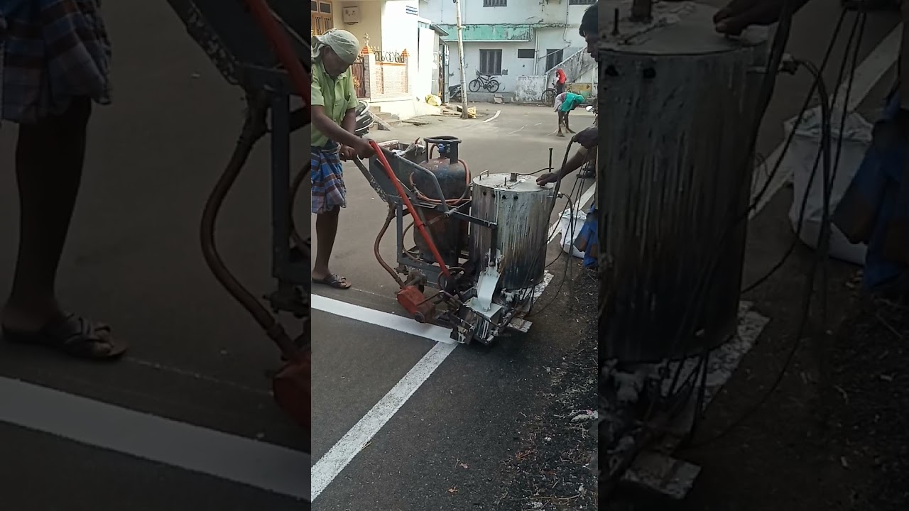 White Reflective Thermoplastic | Road Marking Painting Process