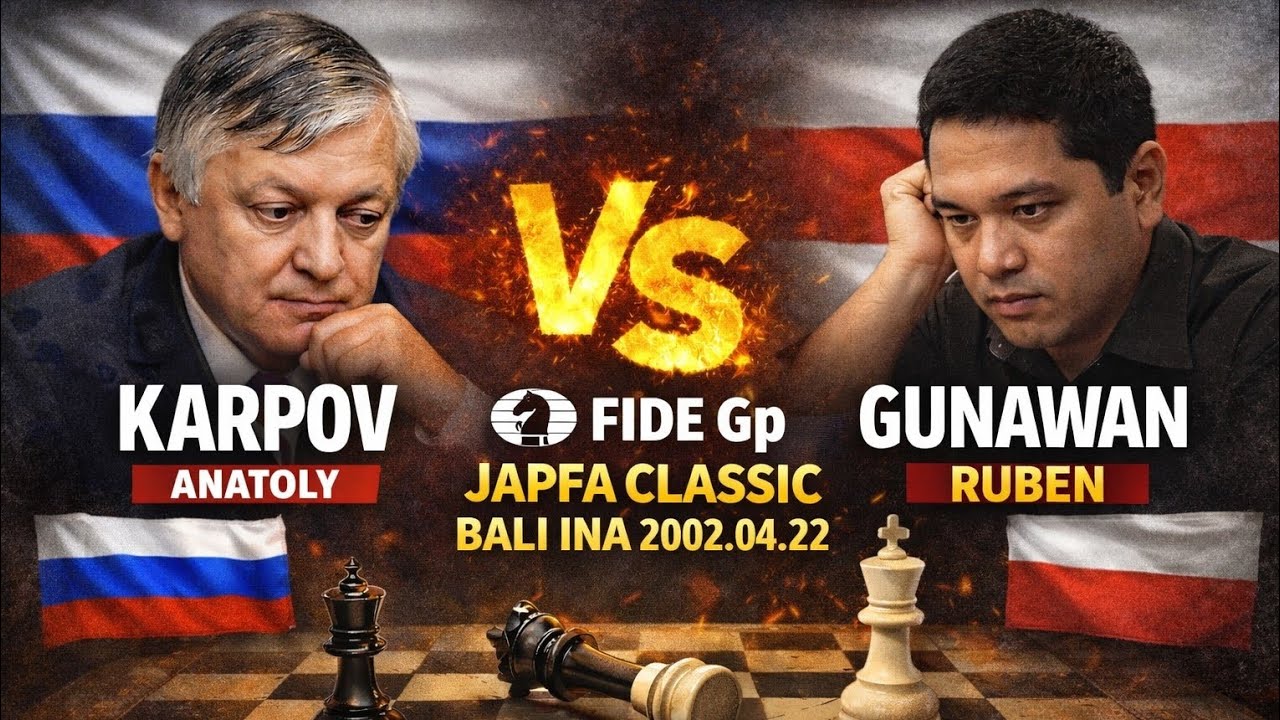 Anatoly Karpov Vs Gunawan Ruben •FiDE Gp Japfa Classic 2002 Round 1•