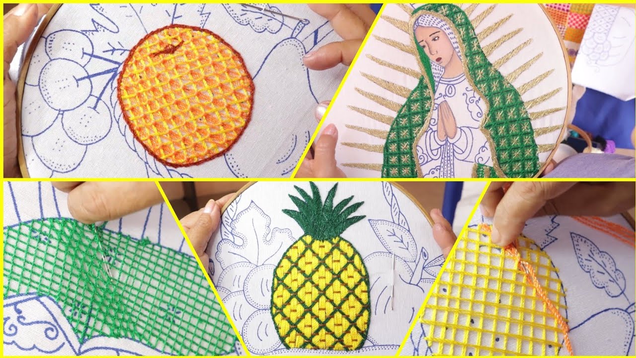 BORDADO FANTASÍA PUNTADAS FÁCILES Y RÁPIDAS Hand embroidery #25 | EASY EMBROIDERY @BORDADOS FACILES