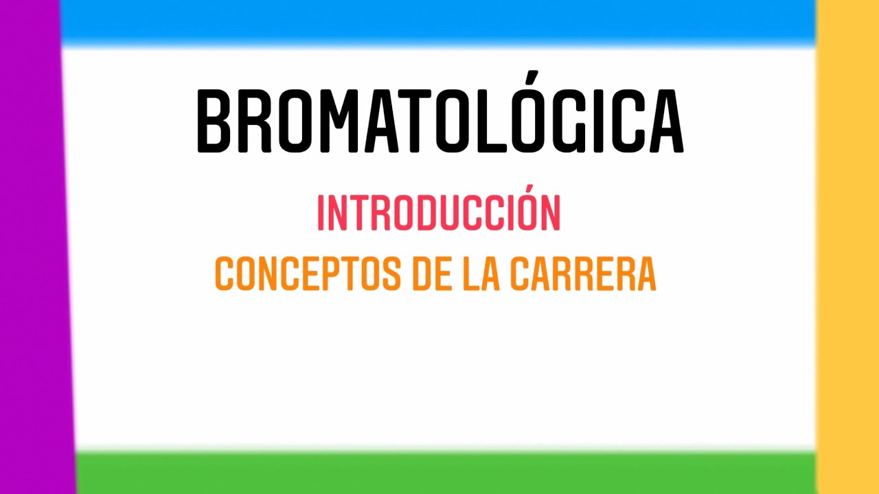 ✅ CONCEPTOS DE LA BROMATOLOGIA - Nutrici&oacute;n