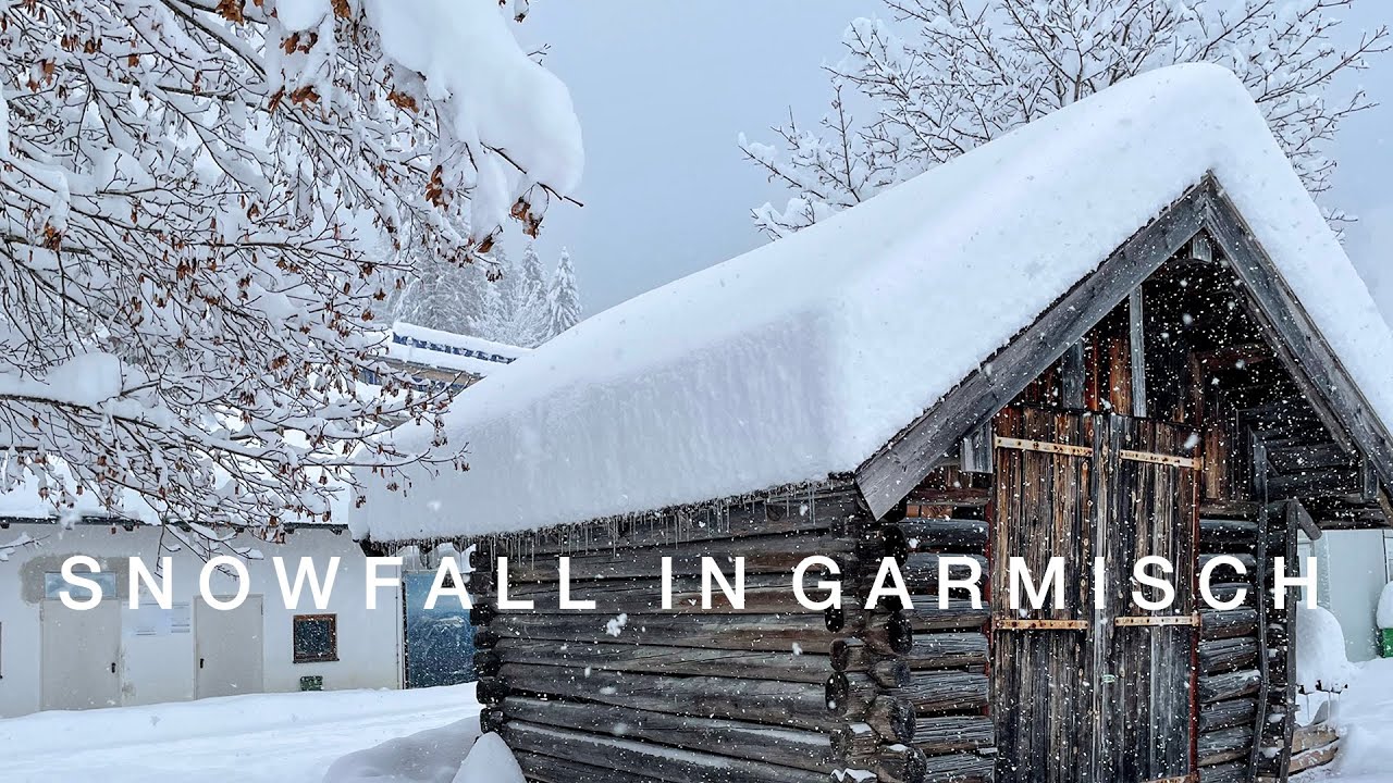 Snowfall in Garmisch-Partenkirchen