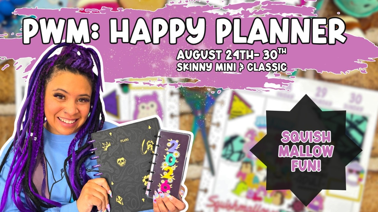 Plan With Me | Happy Planner | Classic & Skinny Mini Spreads! Squishmallow Fun! 💜