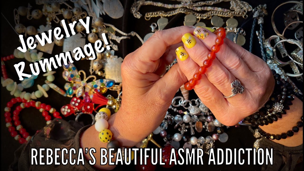 ASMR Slow & Gentle Jewelry Rummage & Whispered show & tell.  (Not a VoiceOver)