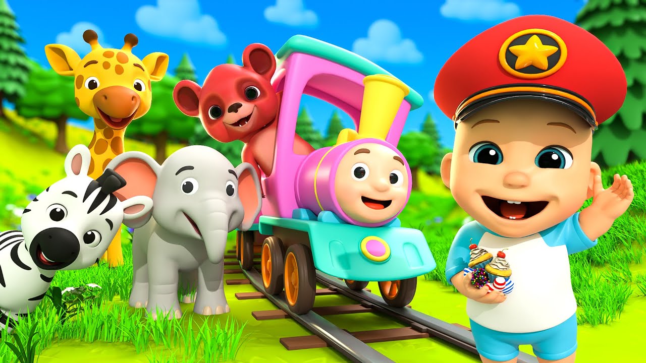 Play with Animals on the Toot Toot Baby Train | Newborn Educational Adventure Songs | LuLu LaLa