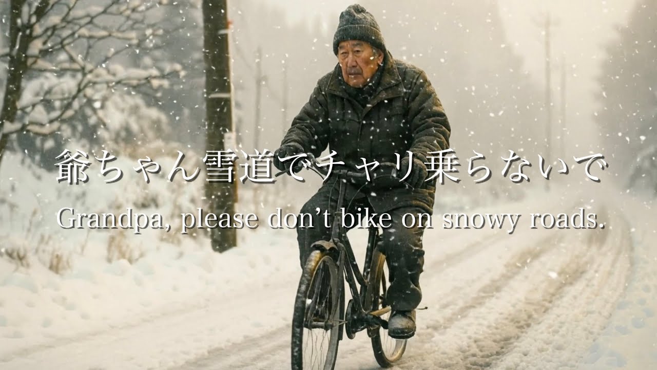【津軽弁ソング】爺ちゃん雪道でチャリ乗らないで