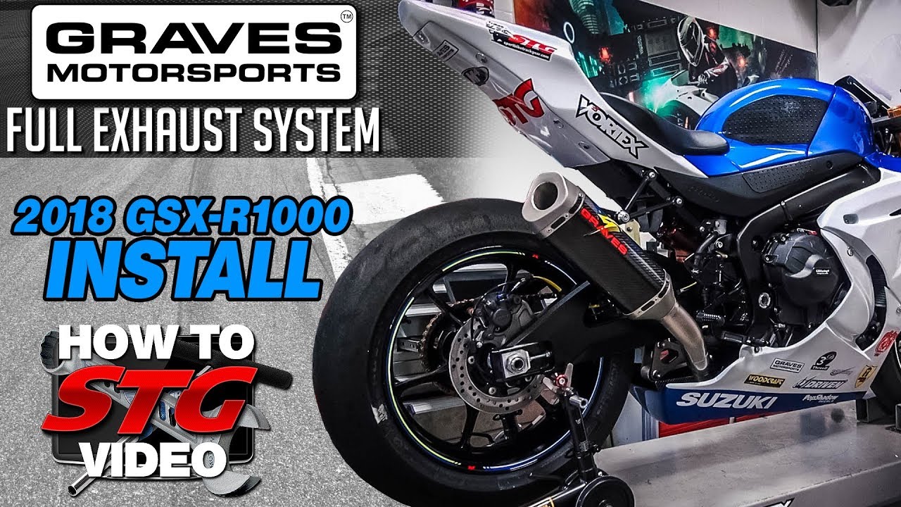 Graves 2018 Suzuki GSX-R1000 Titanium Full Exhaust System Install | Sportbike Track Gear