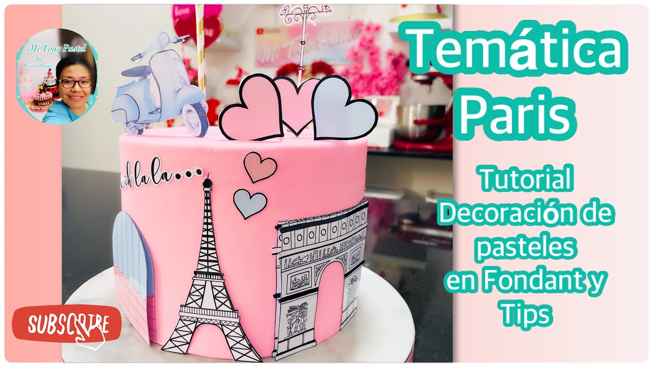 Pastel Paris  Tutorial decoración en Fondant Maqueta