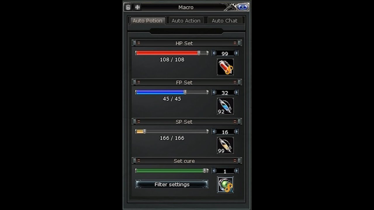 AUTO-CURE MACROS NEW FEATURE RF CERBERUS 