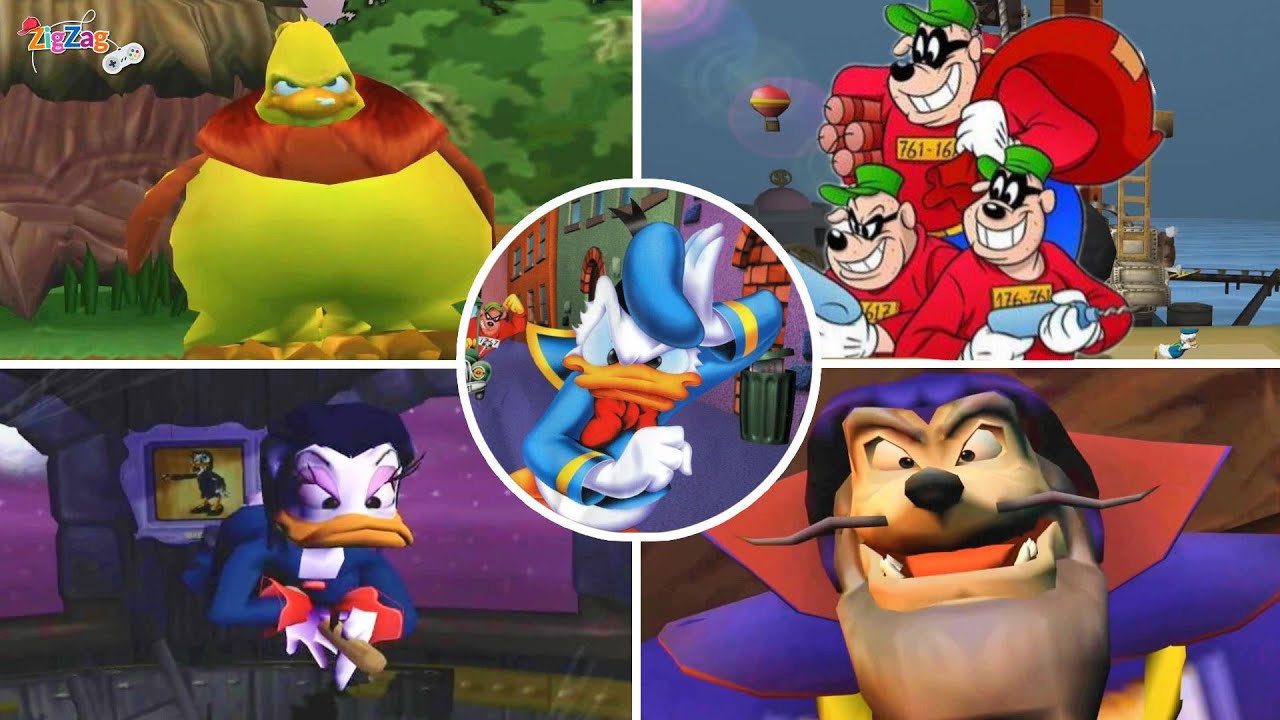Disney Donald Goin' Quackers | All Bosses Fight | ZigZag