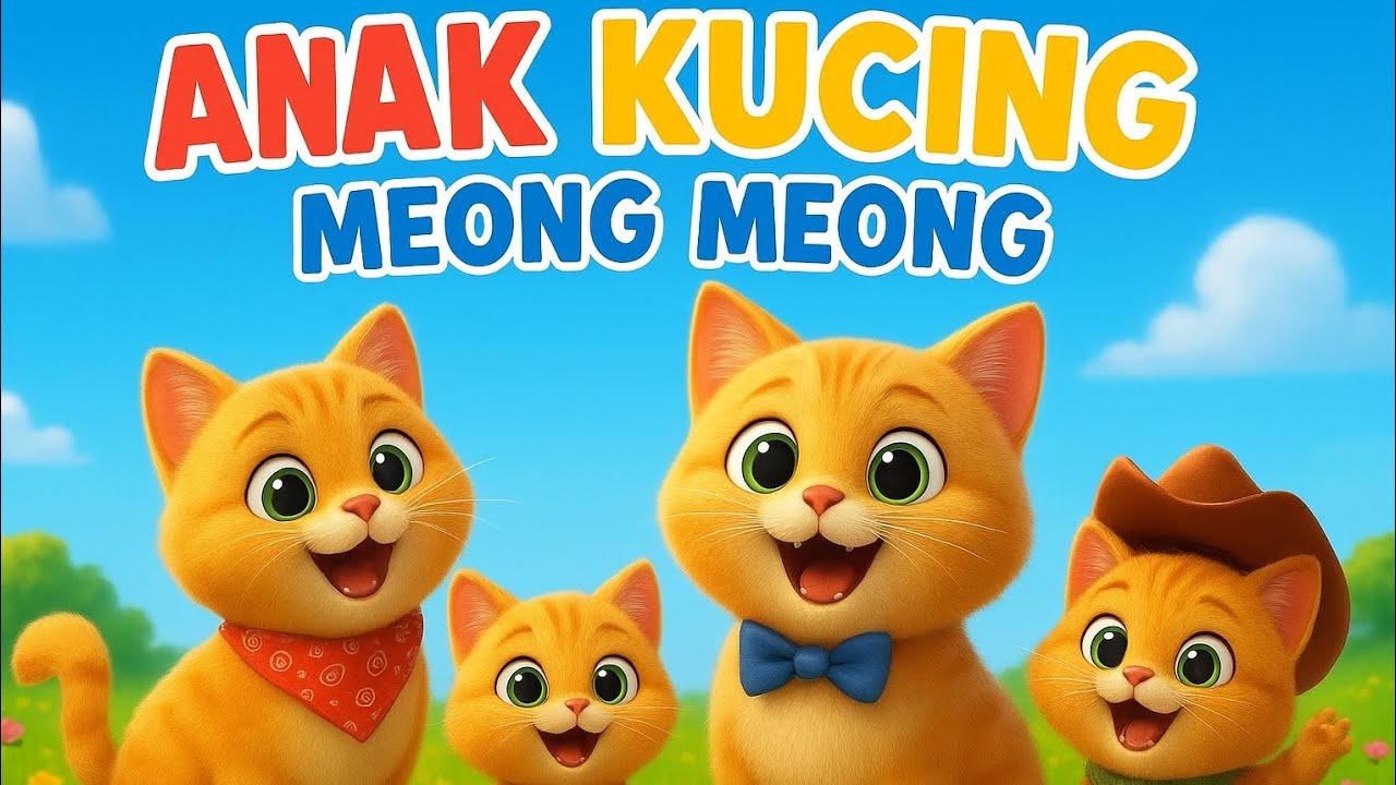 Anak Kucing Meong Meong | Gaya 3D Kartun 