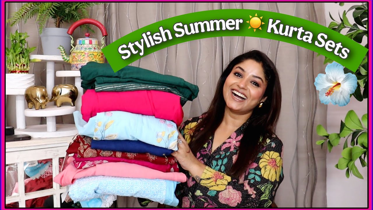 Amazon Kurta pant Haul stunning cotton sets for summers @AmazonInOfficial with Vaishali Mitra 