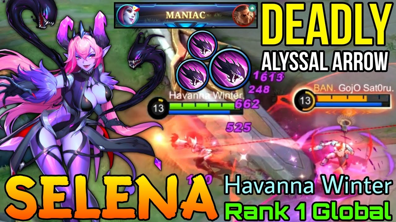 Deadly Abyssal Arrow Selena Almost got a Savage - Top 1 Global Selena Havanna Winter - Mobile Legend