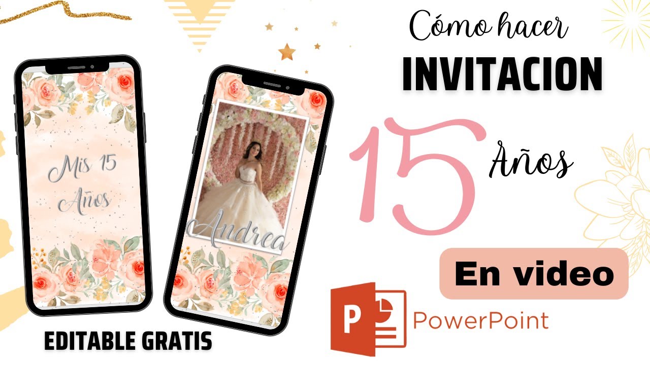 ✅Como hacer invitacion de 15 AÑOS ANIMADA en Powerpoint