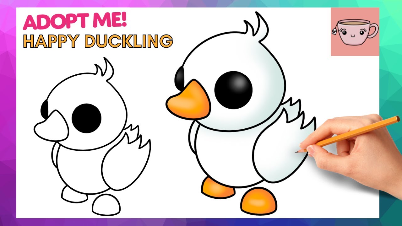 How To Draw Happy Duckling Pet | Adopt Me - Easter Spring Fest 2023 | Cute Easy Drawing Tutorial