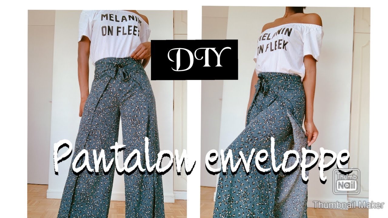 DIY PANTALON THAI | PANTALON ENVELOPPE ULTRA FACILE | PANTALON FACILE SANS PATRON | WRAP PANTS
