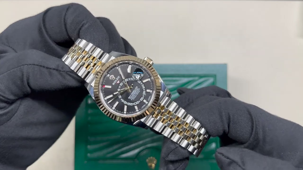 Часы Rolex Sky- Dweller 42 мм Bicolor Yellow Rolesor Jubilee🔥