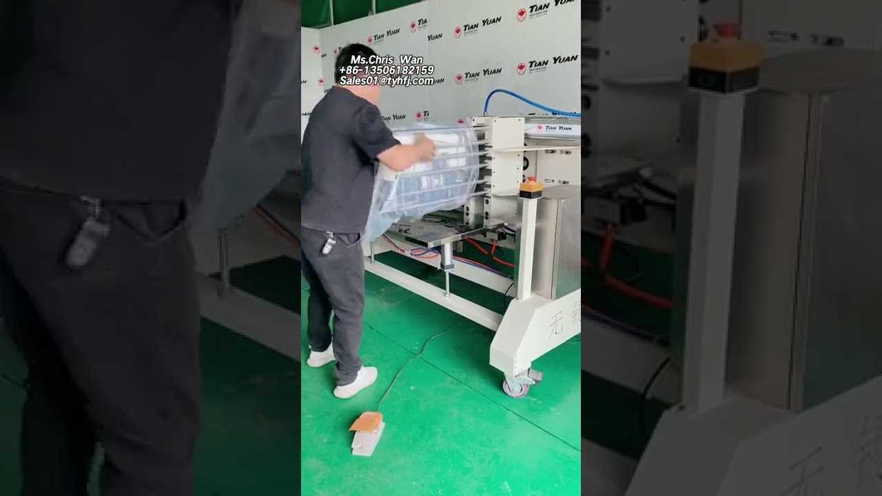 Vacuum packed comforter set bagging machine HFD-6000 horizontal compress Amazon express selling