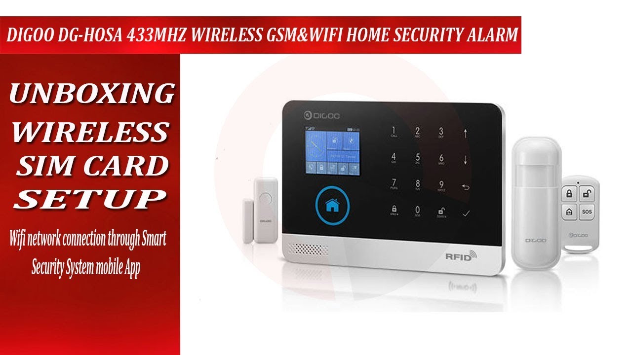 Digoo DG Hosa Setup 433MHz Wireless GSM&WIFI DIY Smart Home Security Alarm Systems