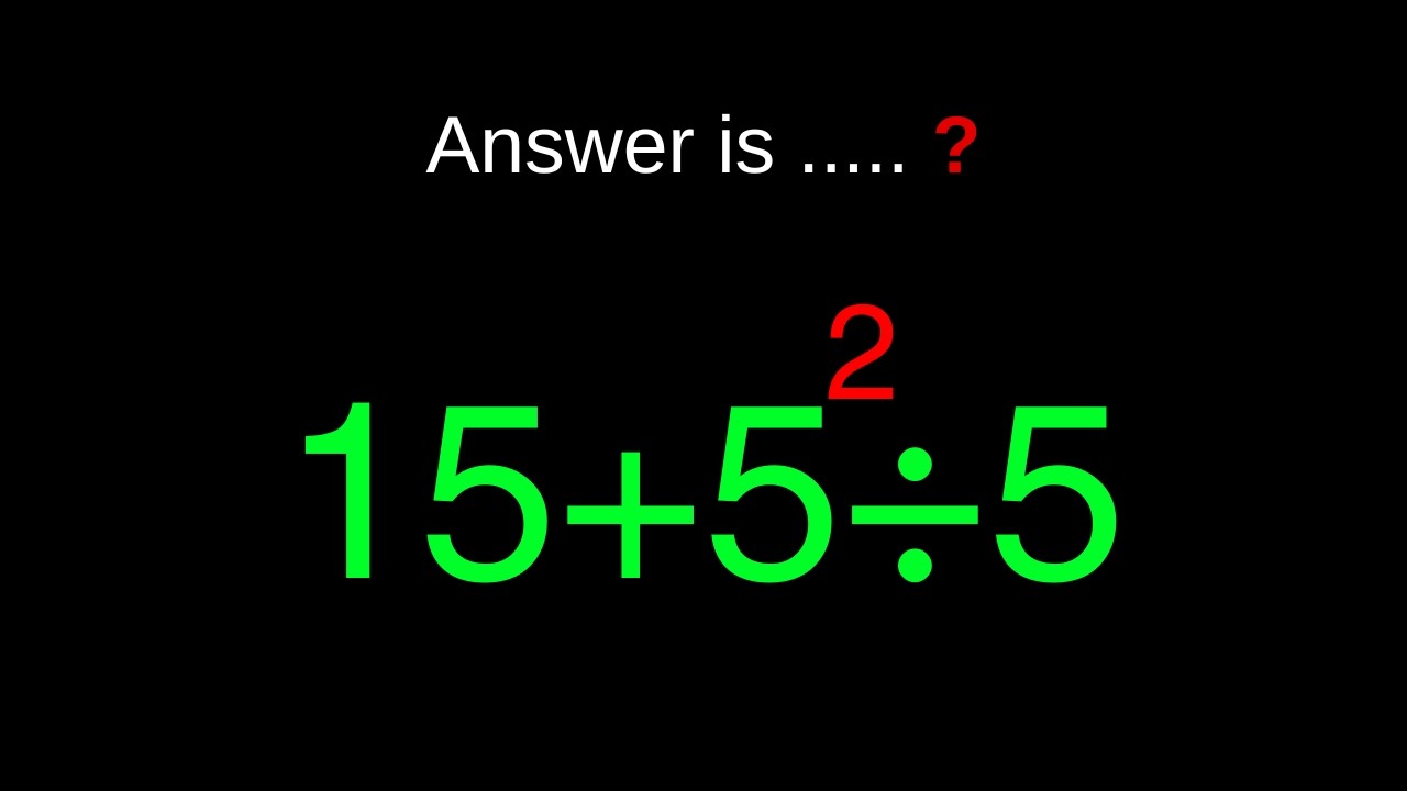 Only Geniuses Can Solve This Order of Operations Question